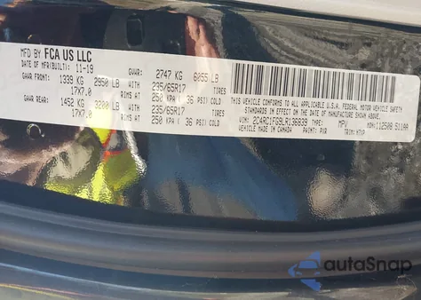 2020 Chrysler Pacifica Touring from USA, damaged, VIN 2C4RC1FG9LR136839